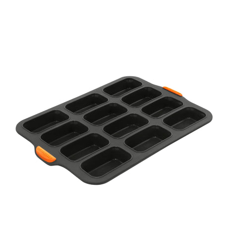 Bakemaster Silicone Mini Loaf Pan 12 Cup Grey - Image 01