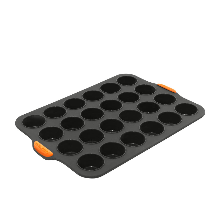 Bakemaster Silicone Mini Muffin Pan 24 Cup Grey - Image 01