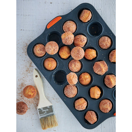Bakemaster Silicone Mini Muffin Pan 24 Cup Grey - Image 02
