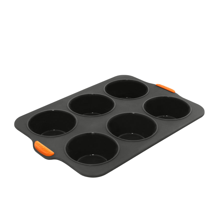 Bakemaster Silicone Large Muffin Pan 6 Cup - Image 01