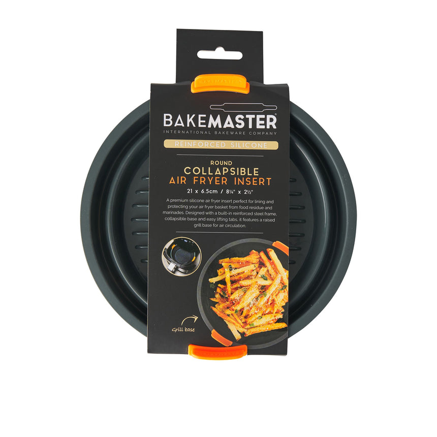 Bakemaster Silicone Round Collapsible Air Fryer Insert 21cm - Image 05