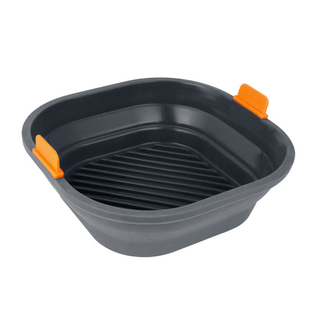 Bakemaster Silicone Square Collapsible Air Fryer Insert 21cm - Image 01