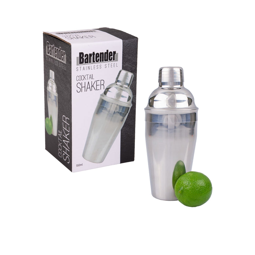 Bartender Stainless Steel Cocktail Shaker 550ml - Image 04