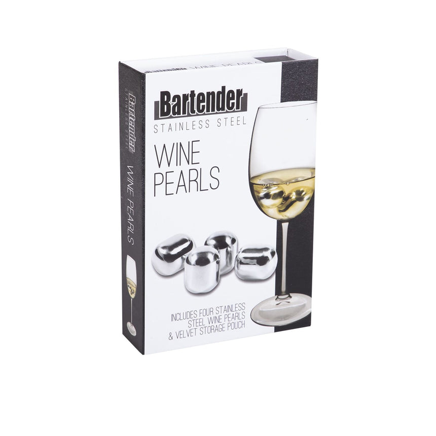 Bartender Stainless Steel Wine Pearls, Set of 4 - Image 02