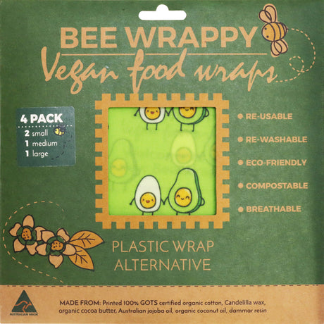Bee Wrappy Vegan Food Wraps Set of 4 - Image 01