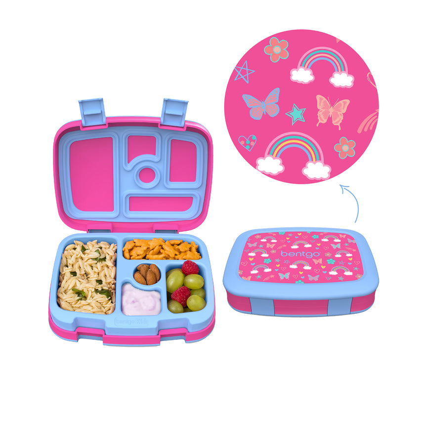 Bentgo Kids Print Leak Proof Lunch Box Rainbows & Butterflies - Image 03