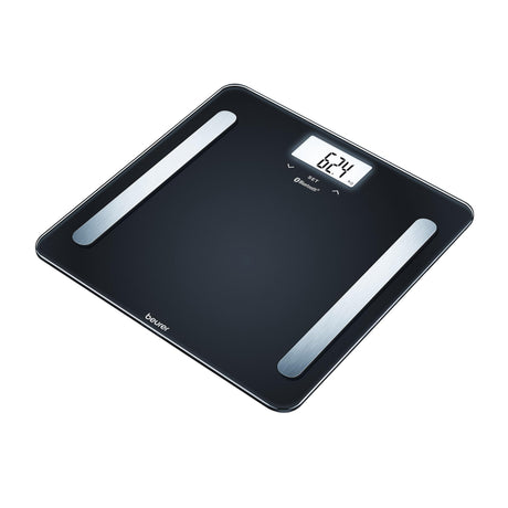 Beurer Bluetooth Glass Body Fat Bathroom Scale Black - Image 01