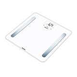 Beurer Bluetooth Glass Body Fat Bathroom Scale White - Image 01