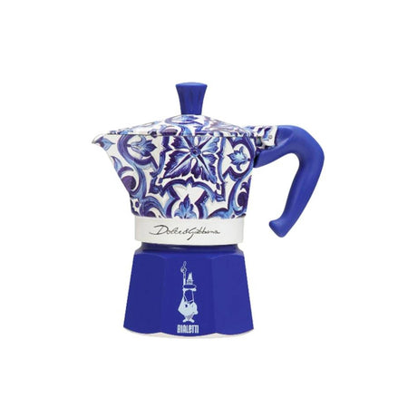 Bialetti Dolce & Gabbana Moka Express Stovetop Espresso Maker 3 Cup Mediterranean Blue - Image 01