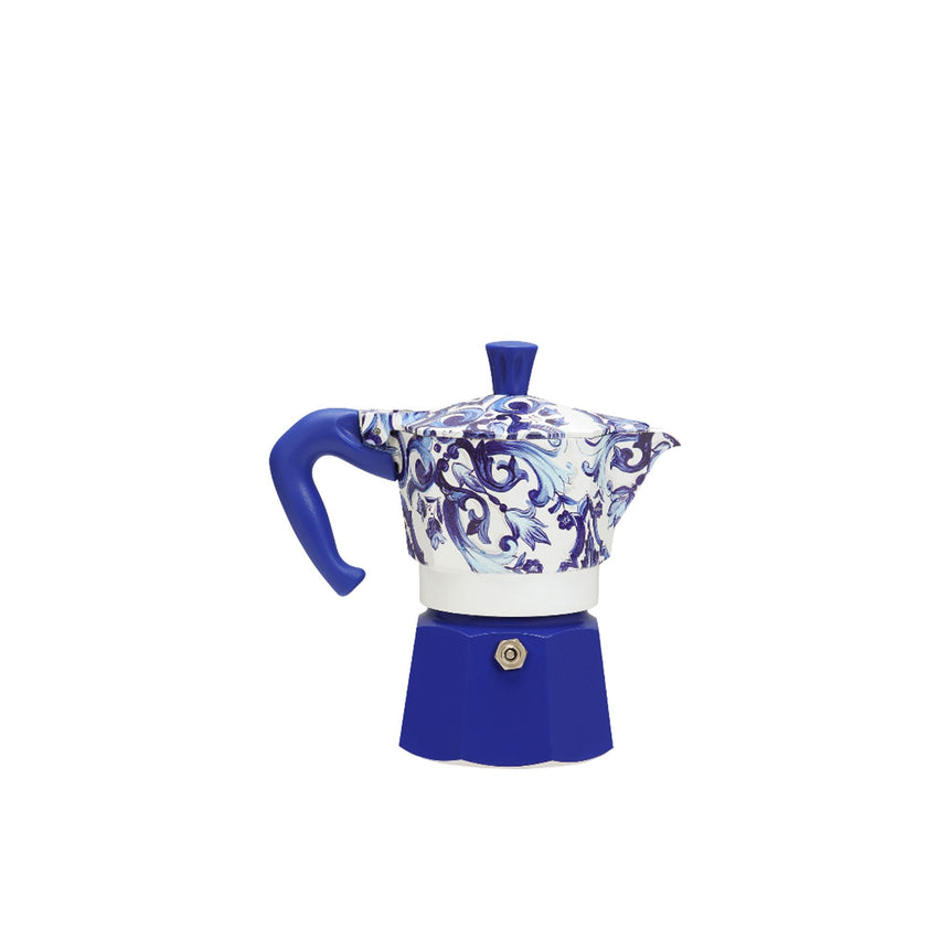 Bialetti Dolce & Gabbana Moka Express Stovetop Espresso Maker 3 Cup Mediterranean Blue - Image 05