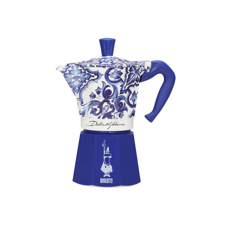 Bialetti Dolce & Gabbana Moka Express Stovetop Espresso Maker 6 Cup Mediterranean Blue - Image 01