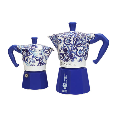 Bialetti Dolce & Gabbana Moka Express Stovetop Espresso Maker 6 Cup Mediterranean Blue - Image 02