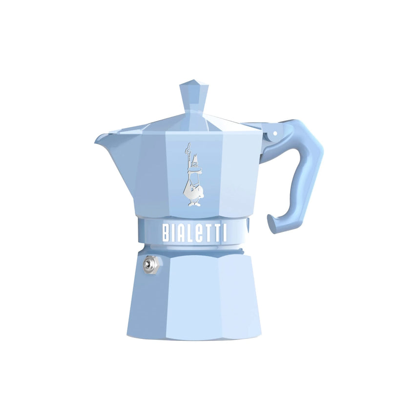 Bialetti Moka Exclusive Stovetop Espresso Maker 3 Cup Light in Blue - Image 01