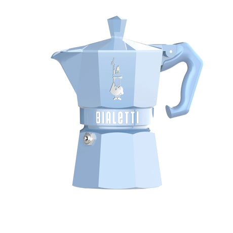 Bialetti Moka Exclusive Stovetop Espresso Maker 6 Cup Light in Blue - Image 01
