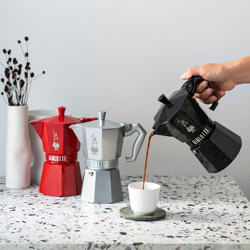 Bialetti Moka Exclusive Stovetop Espresso Maker 6 Cup in Black - Image 02