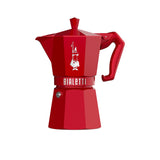 Bialetti Moka Exclusive Stovetop Espresso Maker 6 Cup in Red - Image 01