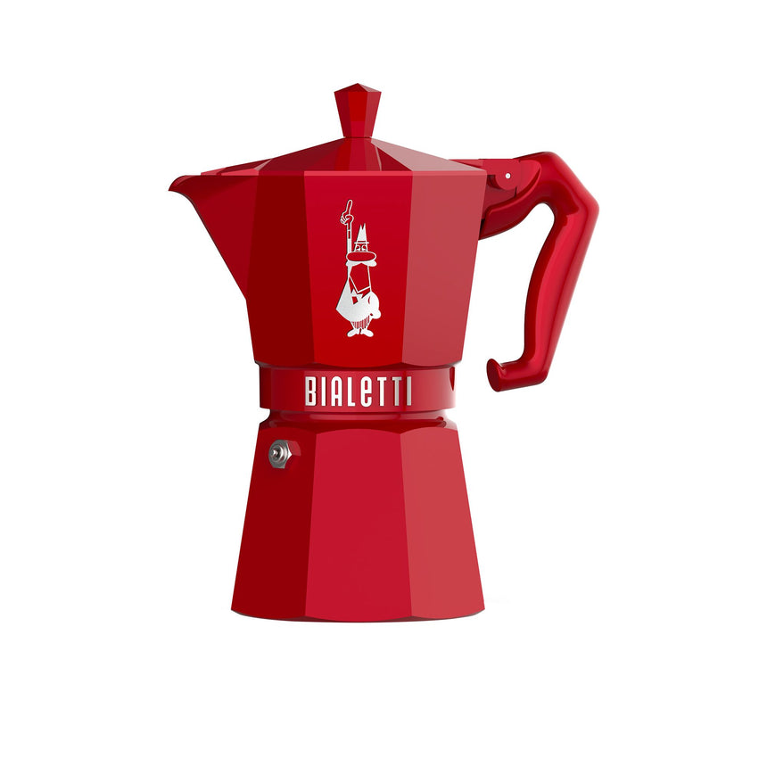 Bialetti Moka Exclusive Stovetop Espresso Maker 6 Cup in Red - Image 01