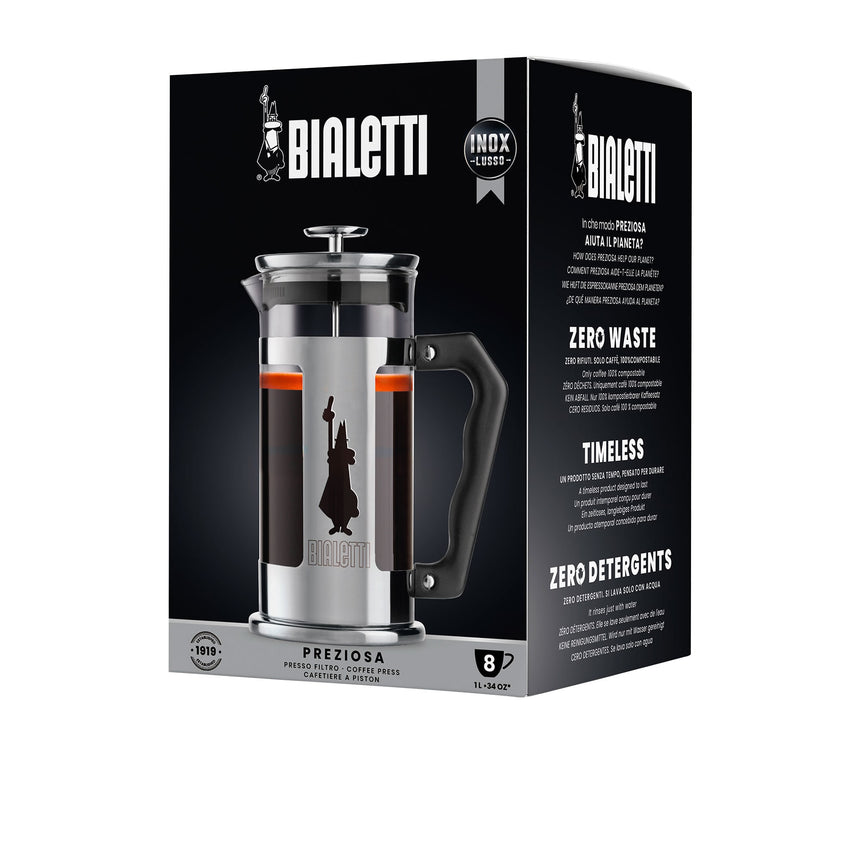 Bialetti Preziosa Coffee Press 1L Silver - Image 03