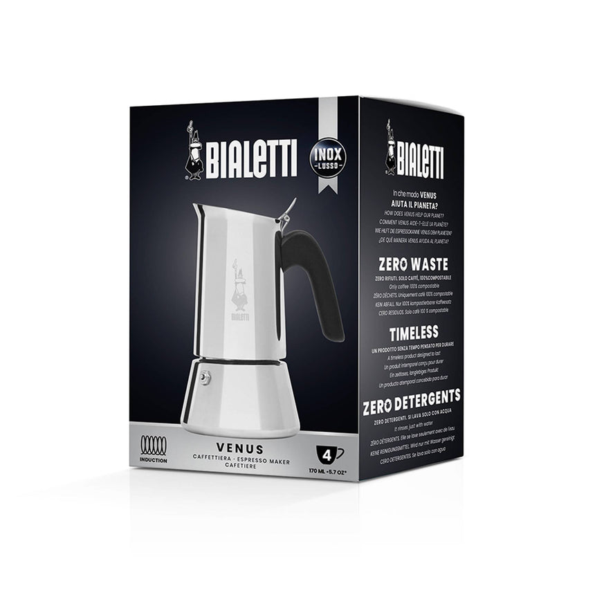 Bialetti Venus Stainless Steel Induction Espresso Maker 4 Cup - Image 06