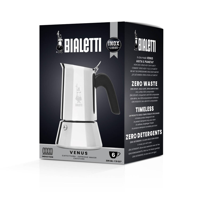 Bialetti Venus Stainless Steel Induction Espresso Maker 6 Cup - Image 06