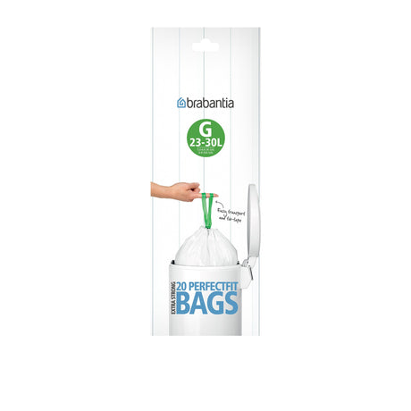 Brabantia Perfectfit Bin Liners Code G 23-30 Litre 20 Bags - Image 01