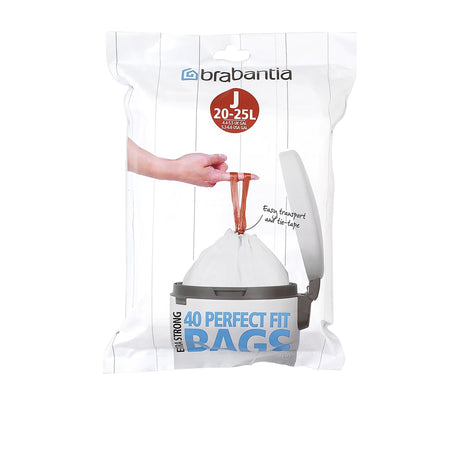 Brabantia PerfectFit Bin Liners Code J 23 Litre 40 Bags - Image 01