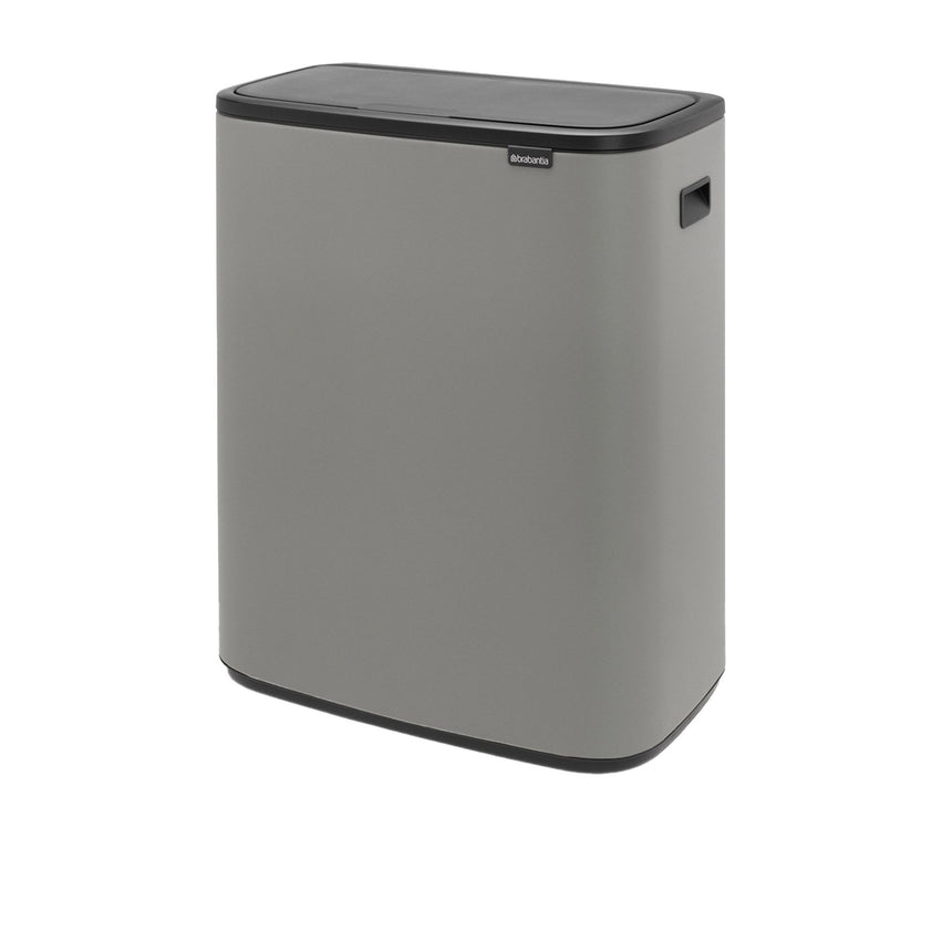 Brabantia BO Touch Bin 2 x 30L Mineral Concrete Grey - Image 01