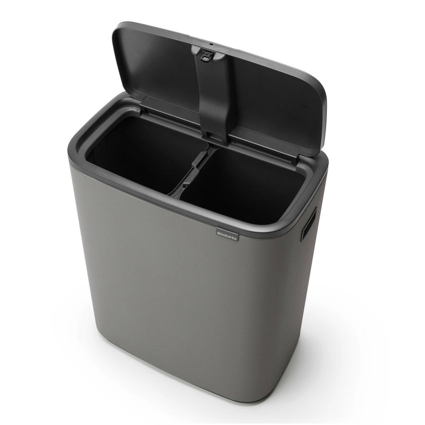 Brabantia BO Touch Bin 2 x 30L Mineral Concrete Grey - Image 05