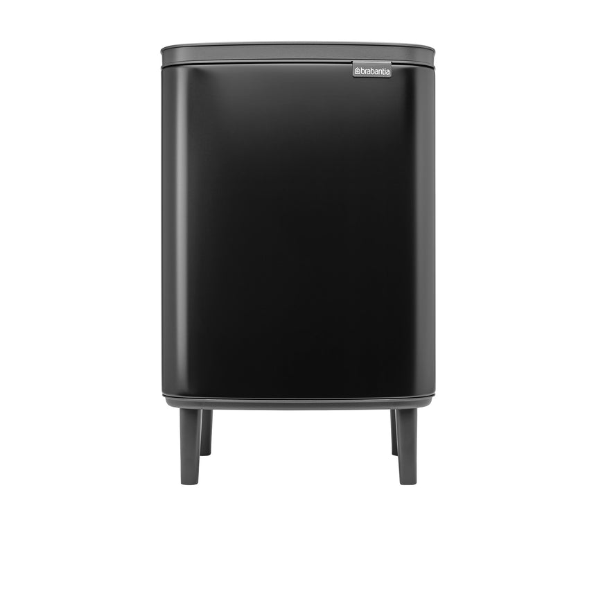 Brabantia Bo Hi Waste Bin 12 Litre Matte in Black - Image 01