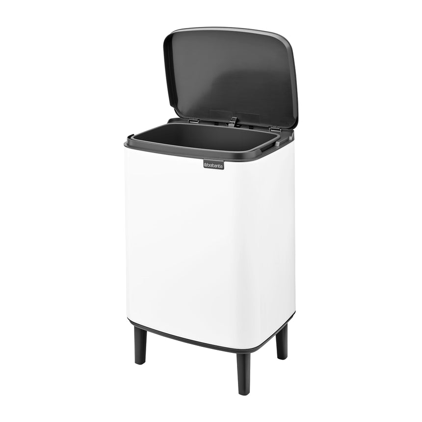 Brabantia Bo Hi Waste Bin 12 Litre in White - Image 04