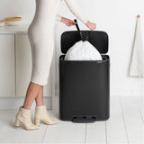 Brabantia BO Pedal Bin 60L Matt in Black - Image 05