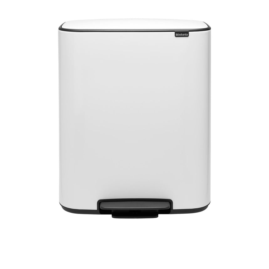 Brabantia BO Pedal Bin 60L in White - Image 01