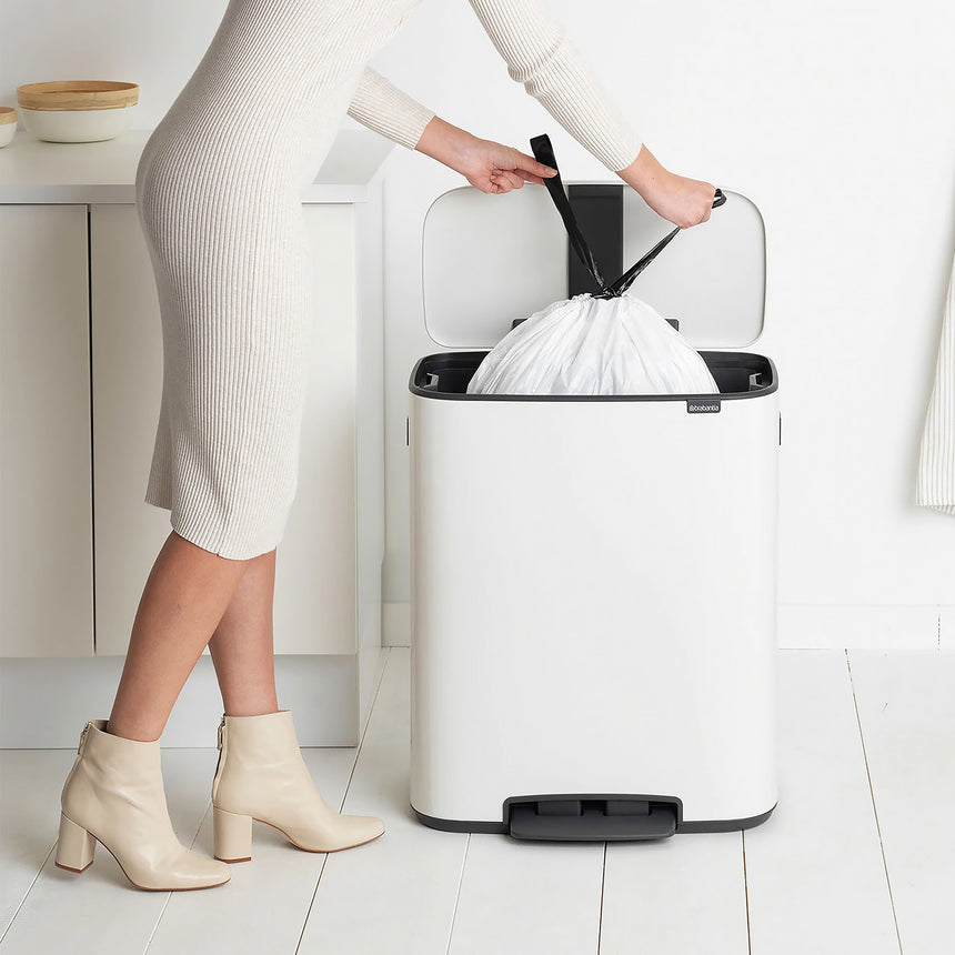 Brabantia BO Pedal Bin 60L in White - Image 05