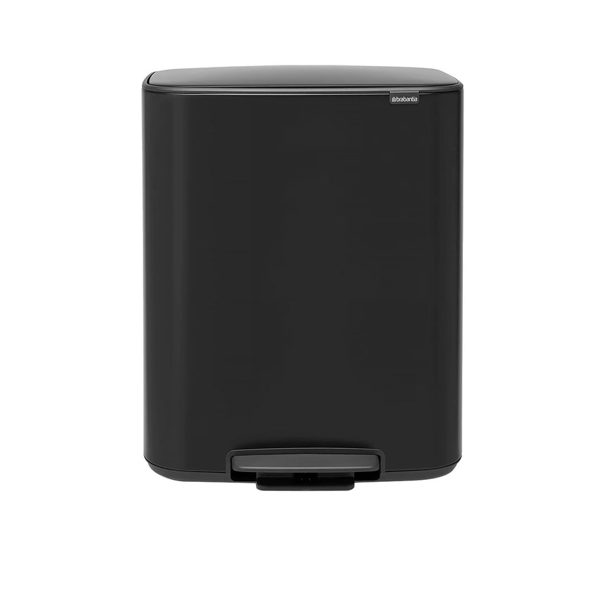 Brabantia BO Pedal Bin 2 x 30L Matt in Black - Image 01