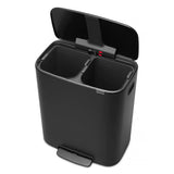 Brabantia BO Pedal Bin 2 x 30L Matt in Black - Image 02