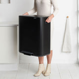 Brabantia BO Pedal Bin 2 x 30L Matt in Black - Image 04