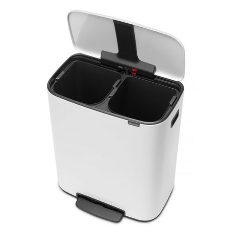 Brabantia BO Pedal Bin 2 x 30L in White - Image 02