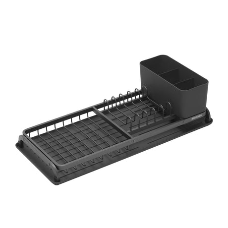 Brabantia Compact Dish Drying Rack Dark Grey 12.6x20x46.3cm - Image 01