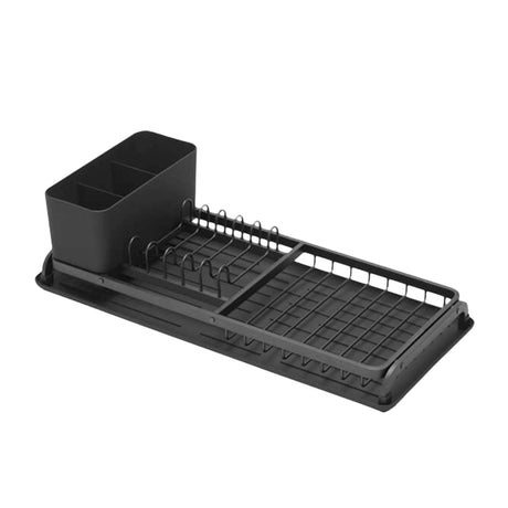 Brabantia Compact Dish Drying Rack Dark Grey 12.6x20x46.3cm - Image 02