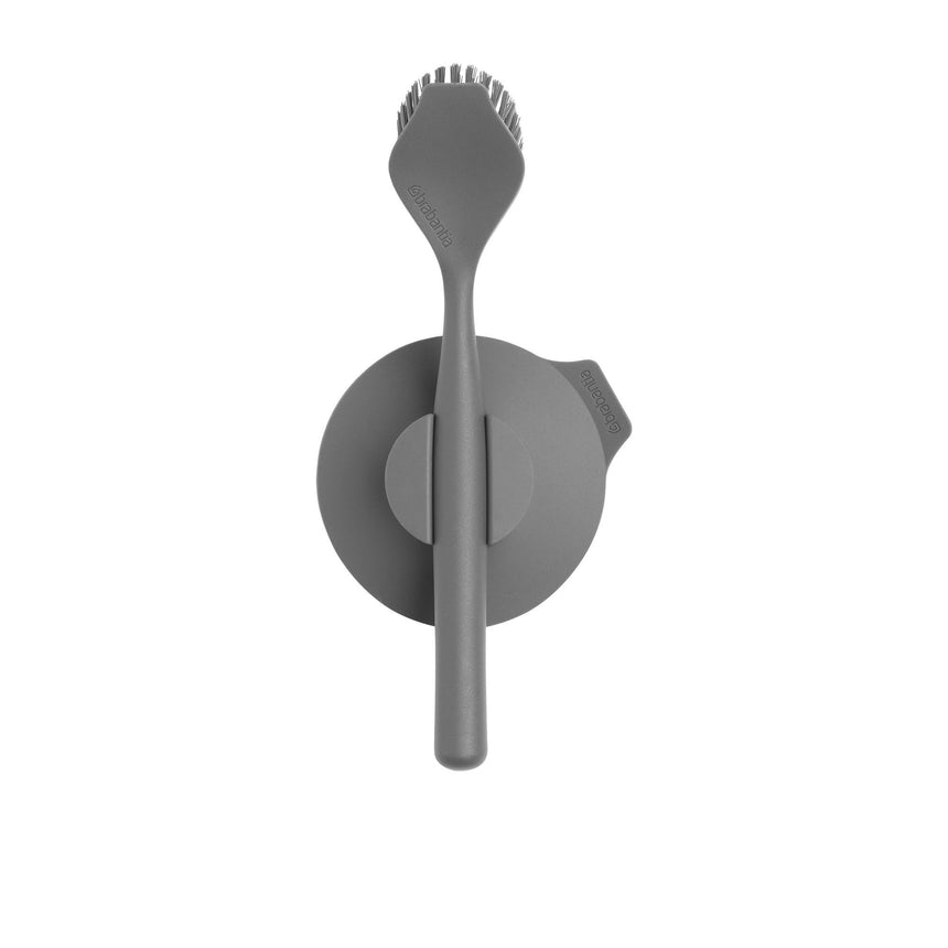 Brabantia Dish Brush with Suction Cup Holder Dark Grey - Image 01