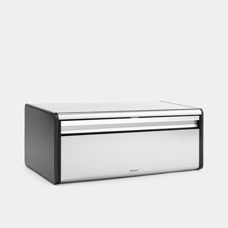 Brabantia Fall Front Bread Bin Matt Steel Fingerprint Proof - Image 02