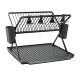 Brabantia Foldable Dish Drying Rack Large Dark Grey - Image 01