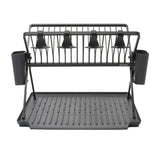 Brabantia Foldable Dish Drying Rack Large Dark Grey - Image 02