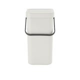 Brabantia Sort & Go Waste Bin 12 Litre Light Grey - Image 01