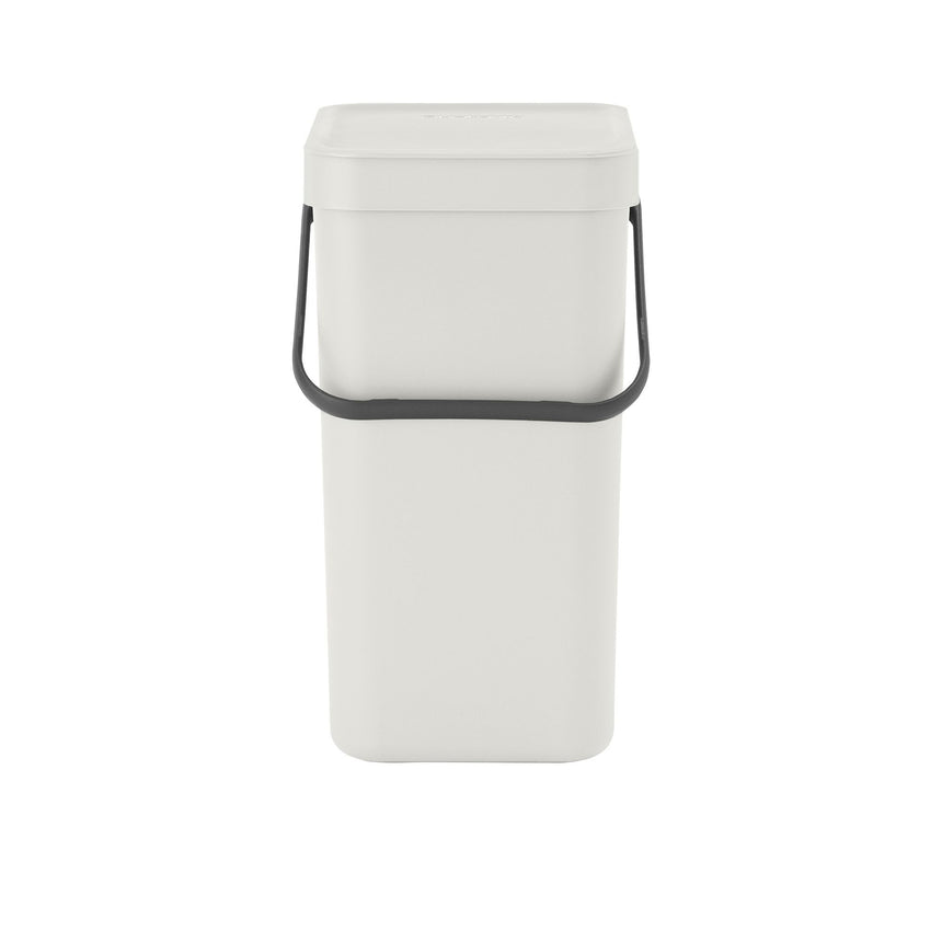 Brabantia Sort & Go Waste Bin 12 Litre Light Grey - Image 01