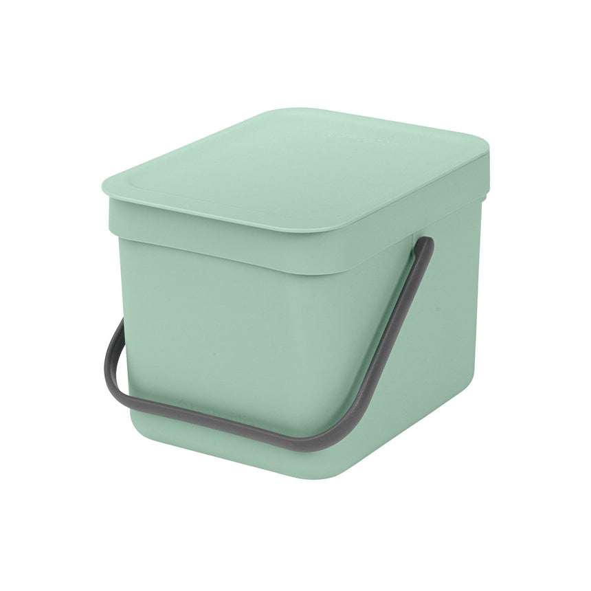 Brabantia Sort & Go Waste Bin 6 Litre Jade Green - Image 01