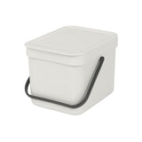 Brabantia Sort & Go Waste Bin 6 Litre Light Grey - Image 01