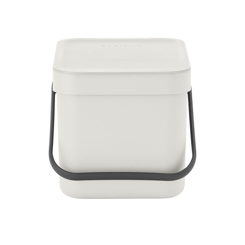 Brabantia Sort & Go Waste Bin 6 Litre Light Grey - Image 03