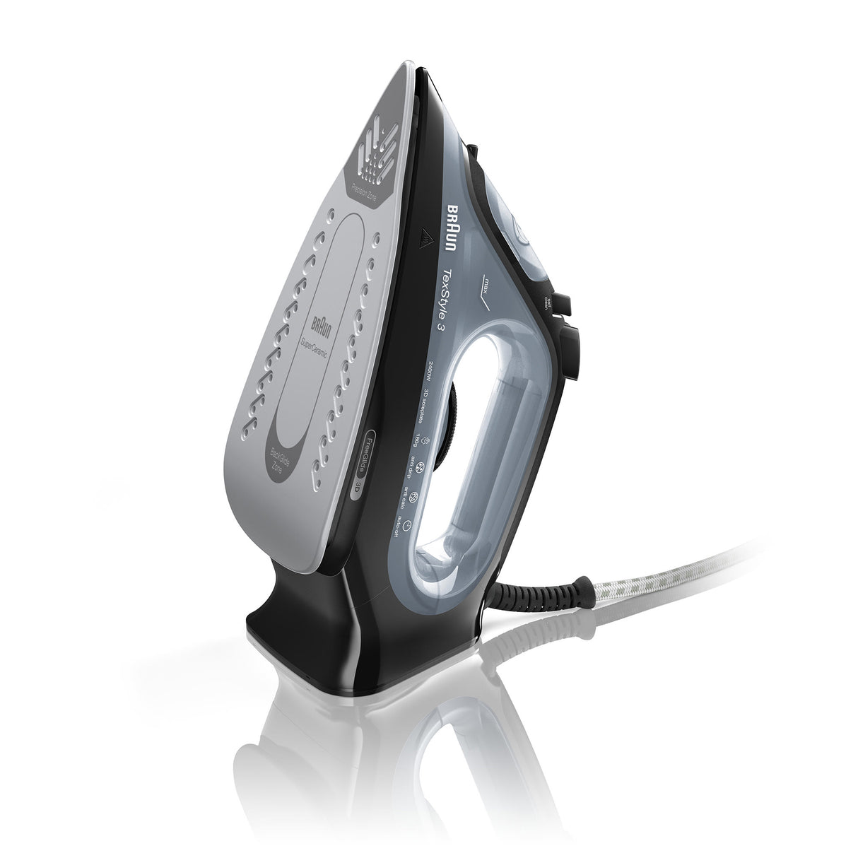 Braun Texstyle 3 SI3055BK Steam Iron in Black - Image 02