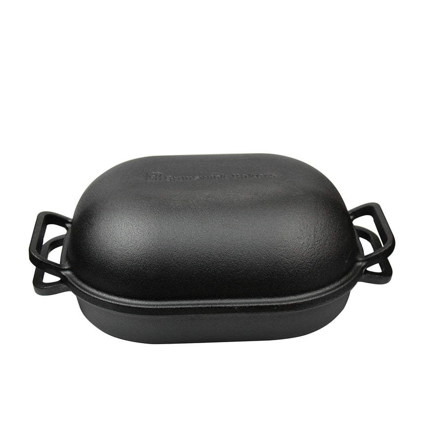 Brunswick Bakers Seasoned Cast Iron Bread Baking Pan 39x26cm - Image 01